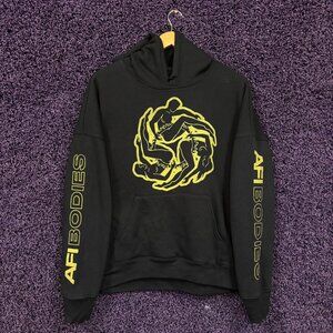 Afi Bodies Album Logo Art Oversized Synth Rock Band Hoodie M